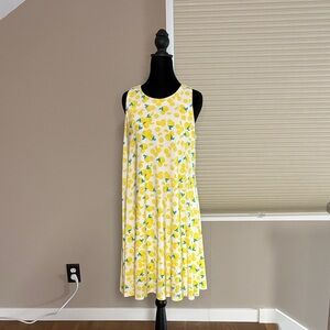 Pappagallo Yellow Lemon Midi Dress